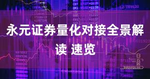 永元证券量化对接全景解读 速览