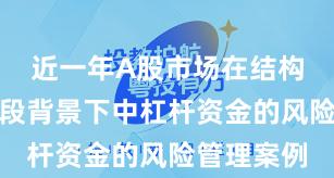 近一年A股市场在结构性行情阶段背景下中杠杆资金的风险管理案例